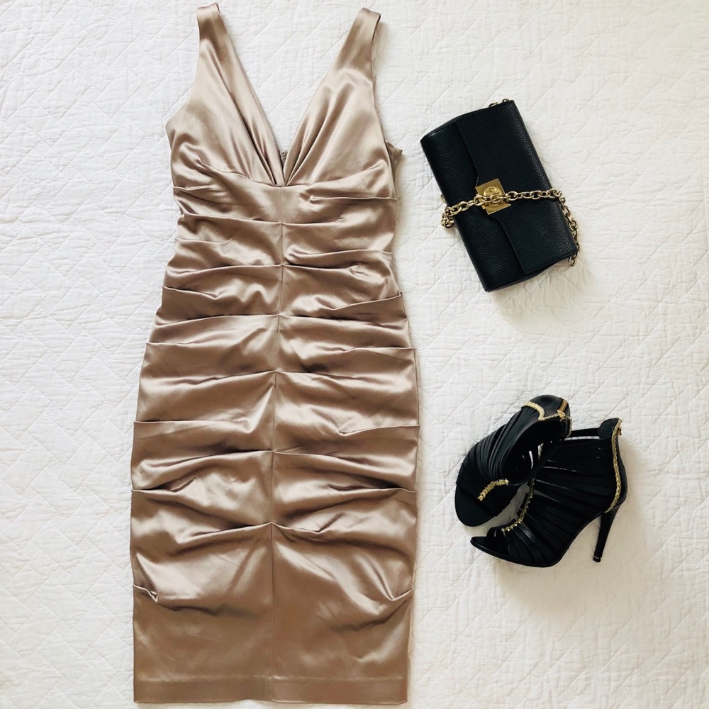 New, Tibi dress, ruched body-con style, size 2